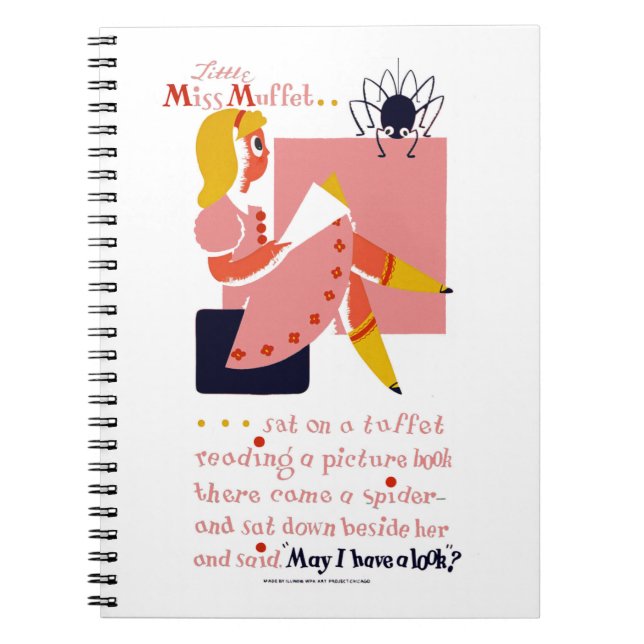 Little Miss Muffet Notizblock (Vorderseite)