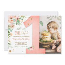 Little Miss Onederful 1er anniversaire Invitation 
