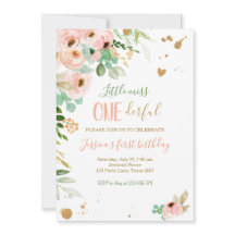 Little Miss Onederful 1er anniversaire Invitation 