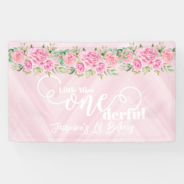 Little Miss ONEderful 1st First Birthday Banner