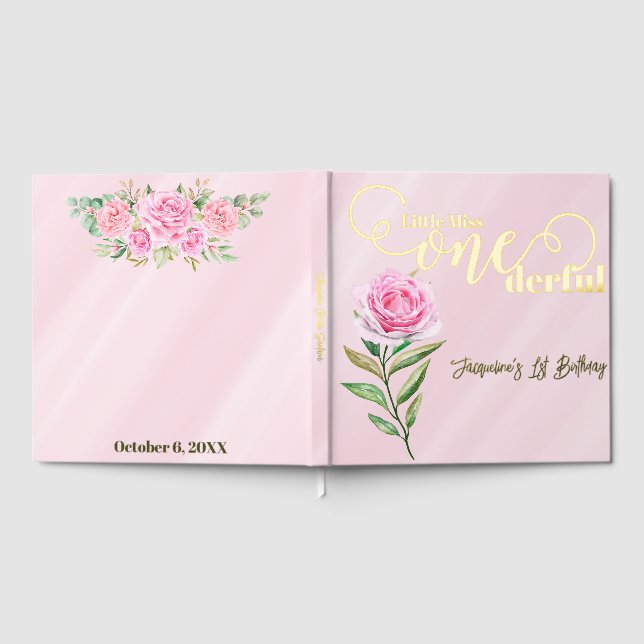 Little Miss ONEderful 1st First Birthday Gästebuch (Voll)