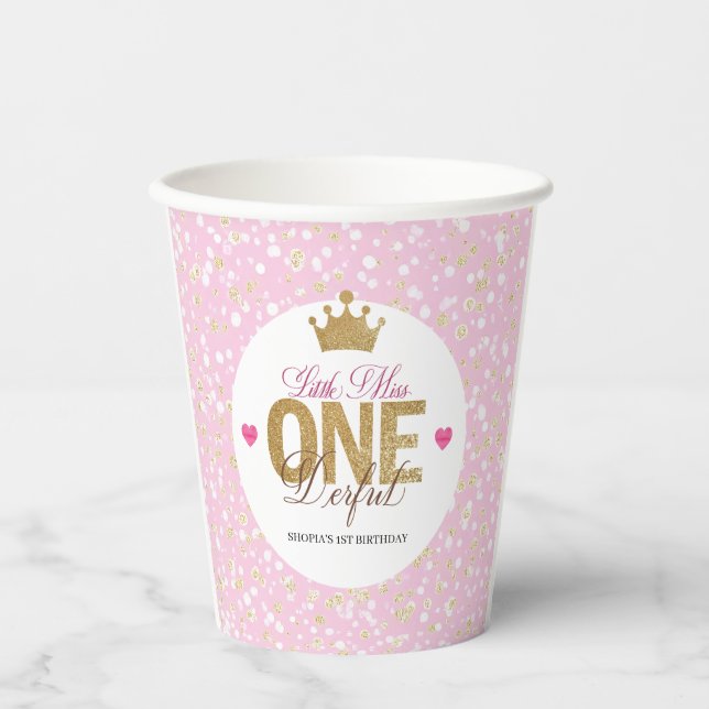 Little Miss onederful Birthday Pappbecher (Vorderseite)