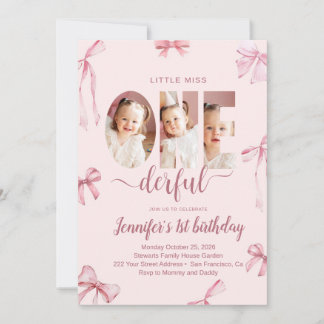 Little Miss Onederful First Birthday Invitation Einladung
