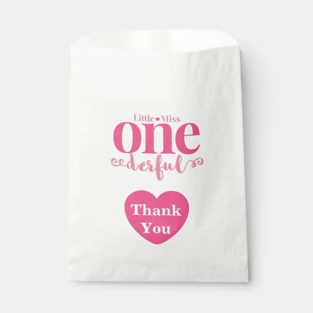 Little Miss Onederful Goodie Bags Geschenktütchen (Vorderseite)
