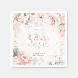 Little Miss Onederful Napkins Serviette