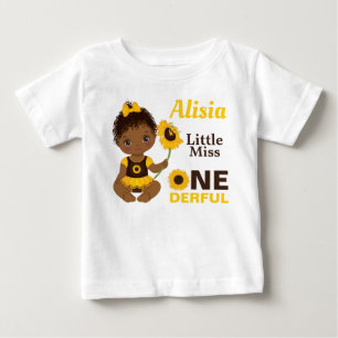 Little Miss Onederful Niedlich Black Baby Girl T - Baby T-shirt