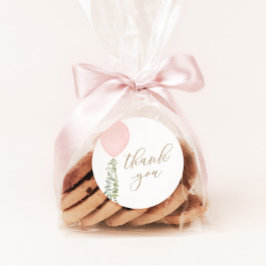 Little Miss Onederful Pink Ballon Geburtstag Runder Aufkleber