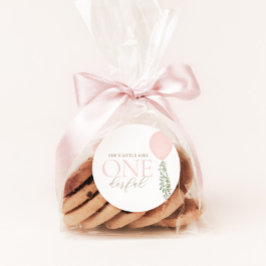 Little Miss Onederful Pink Ballon Geburtstag Runder Aufkleber