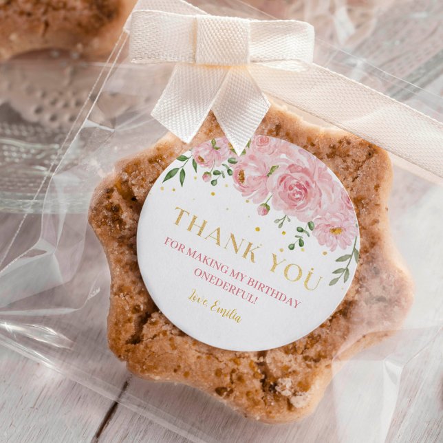 Little Miss Onederful Sticker Labels Geburtstag (Von Creator hochgeladen)