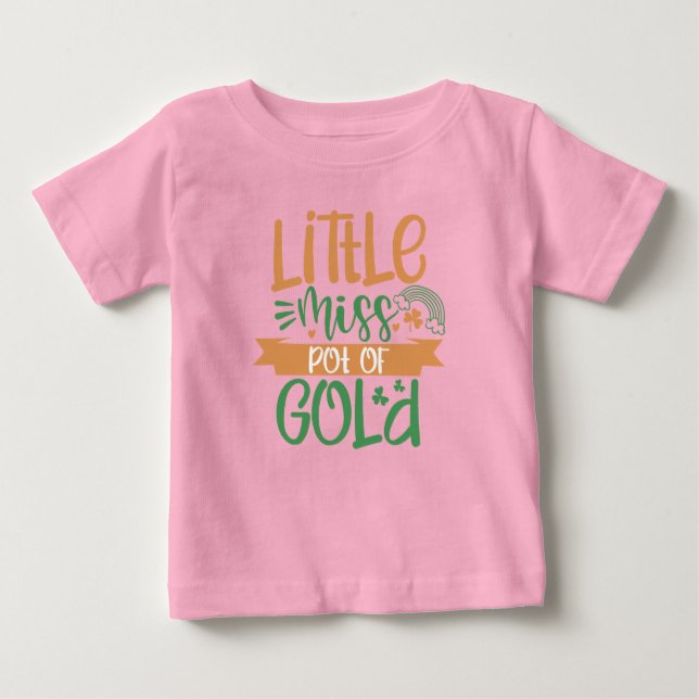 Little Miss Pot Of Gold St Patrick T-Shirt pour en (Devant)