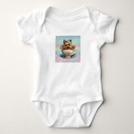 Little Miss Teacup Yorkie Baby Strampler