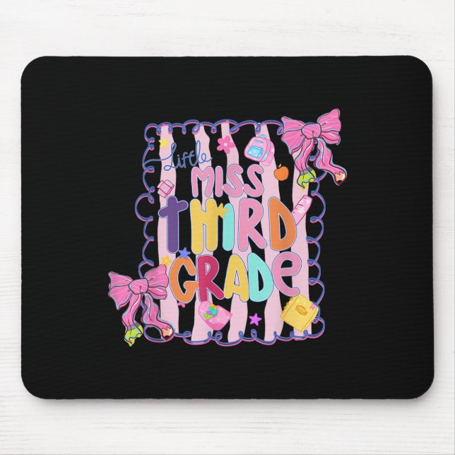 Little Miss Third Grade First Day Of 3rd Grade Coq Mousepad (Vorne)