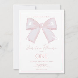 Little Miss Wunderschönes Rosa 1. Geburtstag Einladung