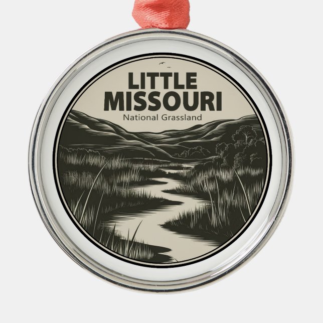 Little Missouri National Grassland Stream Ornament Aus Metall (Vorne)