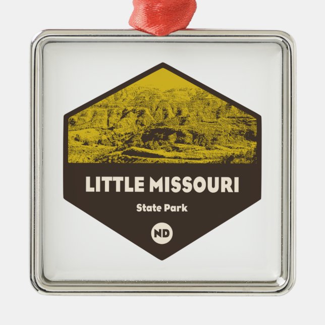 Little Missouri Staat Park North Dakota Ornament Aus Metall (Vorne)