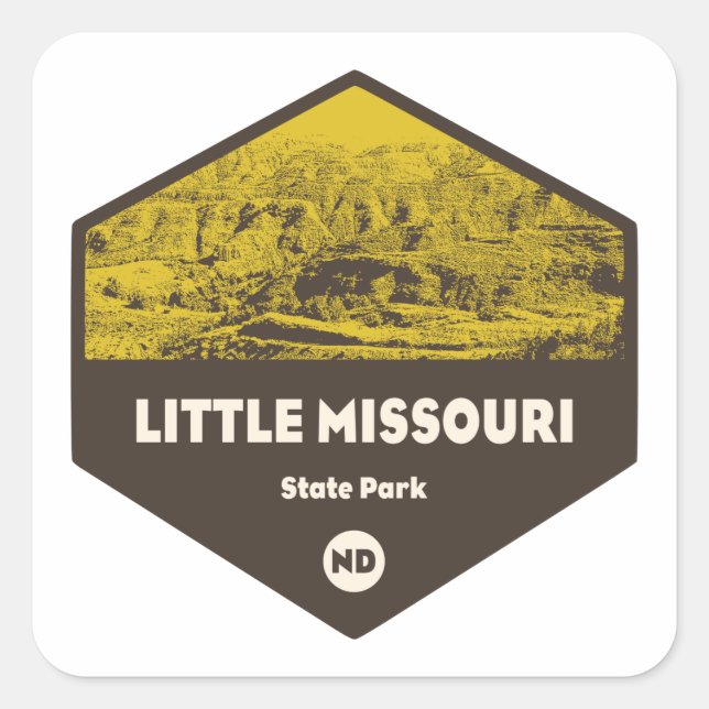 Little Missouri Staat Park North Dakota Quadratischer Aufkleber (Vorderseite)