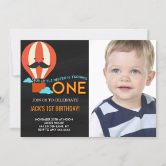 Little Mister Chalkboard Boy Birthday Einladung