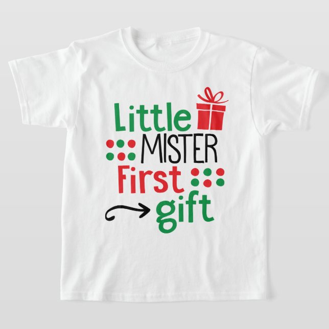 Little Mister First Geschenk Weihnachten T-Shirt (Ablage )