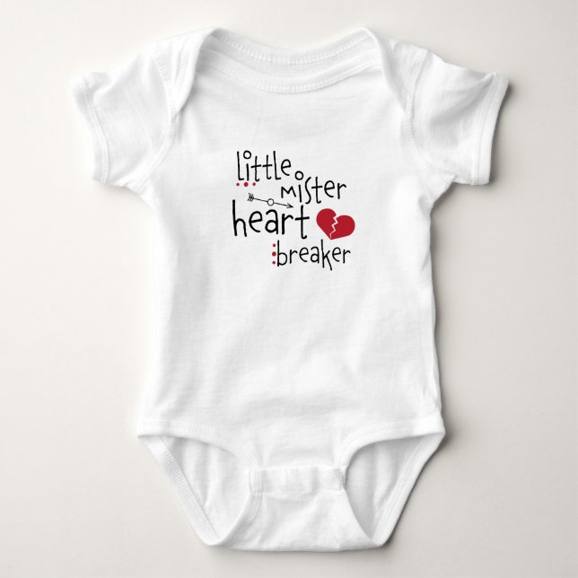 Little Mister HeartBreaker Baby Boy Baby Strampler (Vorderseite)