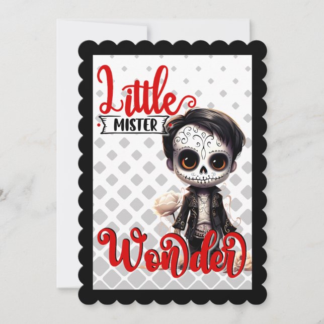 Little Mister _ Sugar Skull Dankeskarte (Vorderseite)