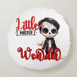 Little Mister _ Sugar Skull Rundes Kissen