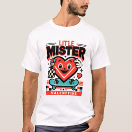 Little Mister Valentine Niedlich Heart Skateboard T-Shirt