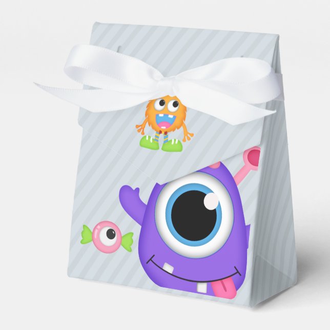 Little Monster themed Birthday Party Guest Fevor Geschenkschachtel (Vorderseite)