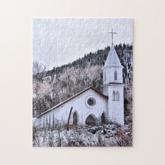 Little Mountain Town Church - 11x14 - 252 Stk. (Vertikal)