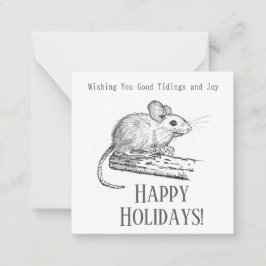 Little Mouse Good tidings and Joy Mitteilungskarte
