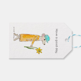 Little Mouse With Daffodil Geschenkanhänger