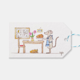 Little Mouse With Turkey Geschenkanhänger