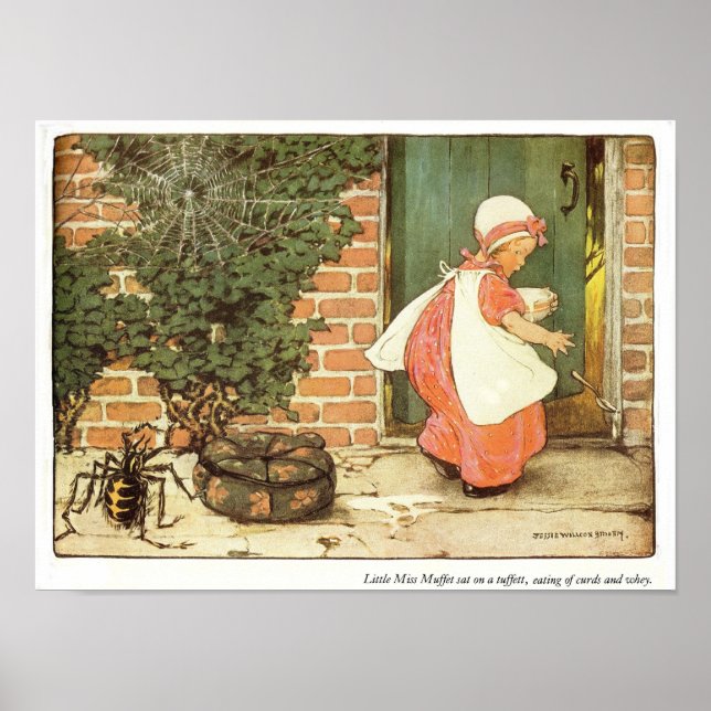 Little Muffet Kinderzimmer Rhyme Print Poster (Vorne)