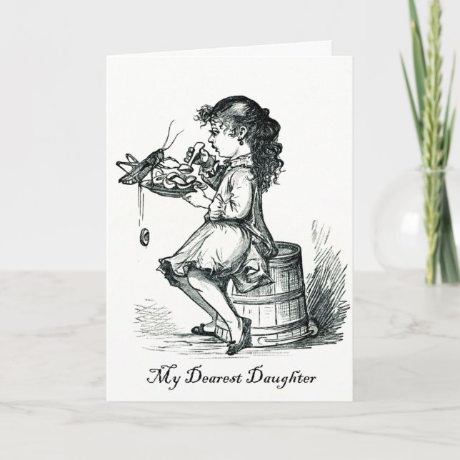 Little Muffet Liebste Tochter Geburtstag Karte (Vorderseite)