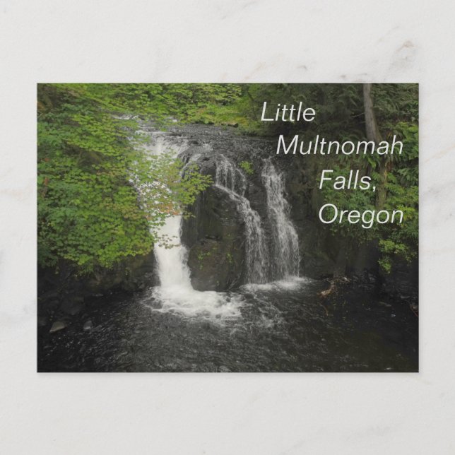 Little Multnomah Falls Oregon Foto Postkarte (Vorderseite)