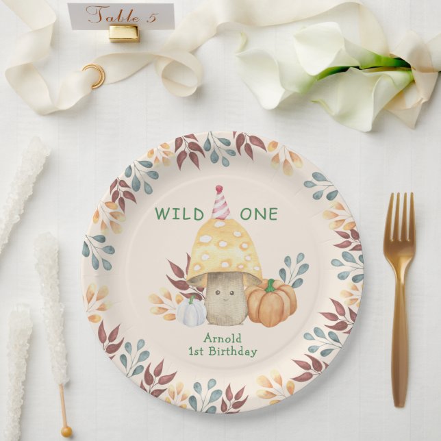 Little Mushroom erste Geburtstagsparty Pappteller (Hochzeit)