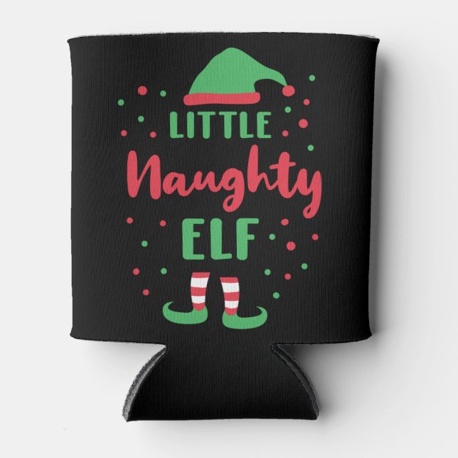 Little Naughty Elf Funny Elf Costume Xmas Gift Dosenkühler (Vorderseite)