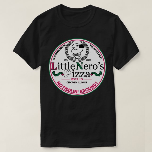 LIttle Nero Pizza Sticker T-Shirt (Design vorne)