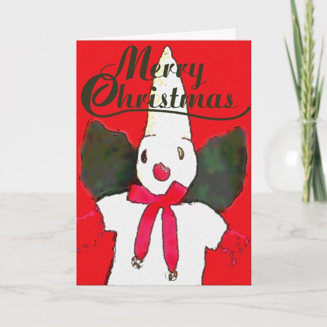 Little New Orleans Snowman Feiertagskarte (Vorderseite)