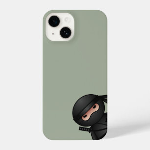 Little Ninja Peeking on Sage Green iPhone 14 Hülle