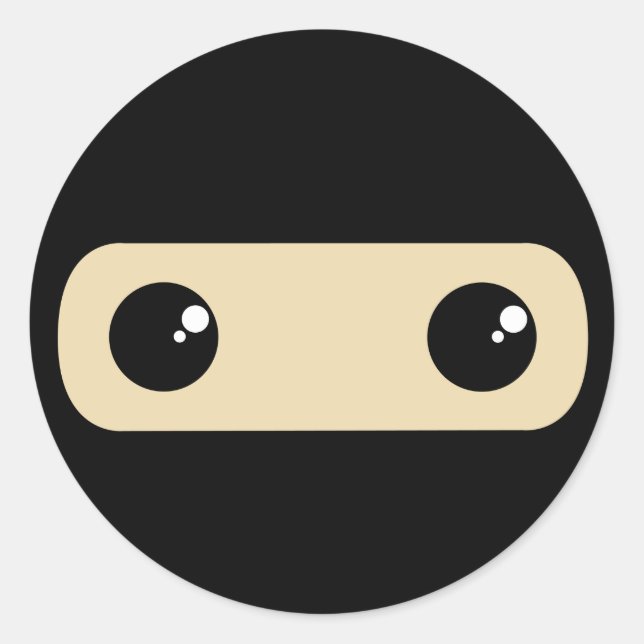 Little Ninja Runder Aufkleber (Vorderseite)