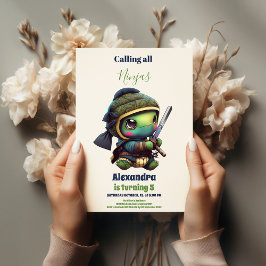 Little Ninja Turtle Kindergeburtstag Einladung