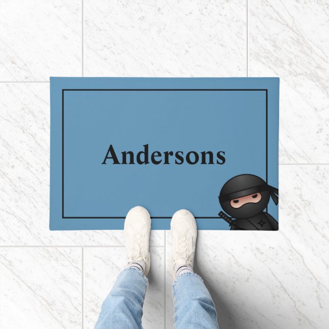 Little Ninja Warrior auf Blue Fußmatte (Indoor)