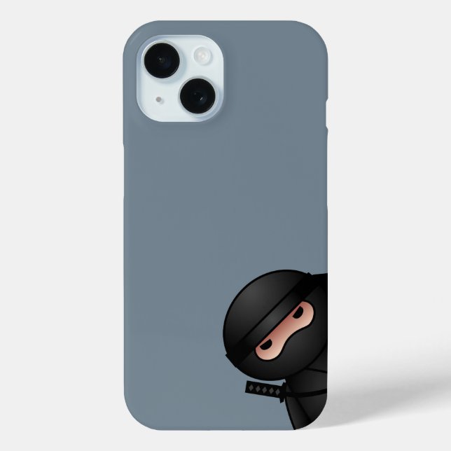 Little Ninja Warrior on Gray Case-Mate iPhone Hülle (Rückseite)