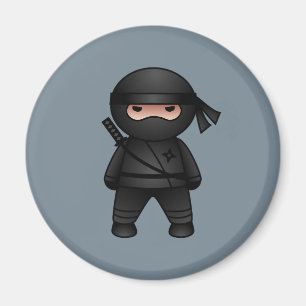 Little Ninja Warrior on Gray Magnet