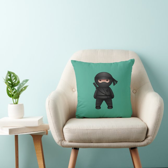 Little Ninja Warrior on Green Kissen (Stuhl )