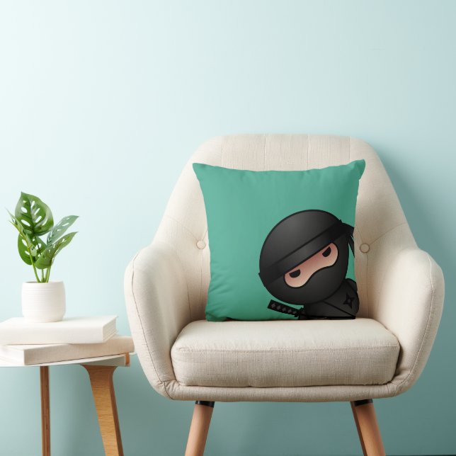 Little Ninja Warrior on Green Kissen (Stuhl )