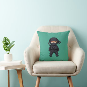 Little Ninja Warrior on Green Kissen
