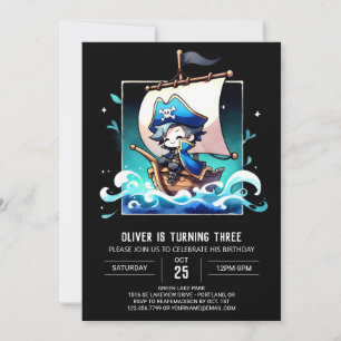Little Ocean Pirate Birthday Einladung