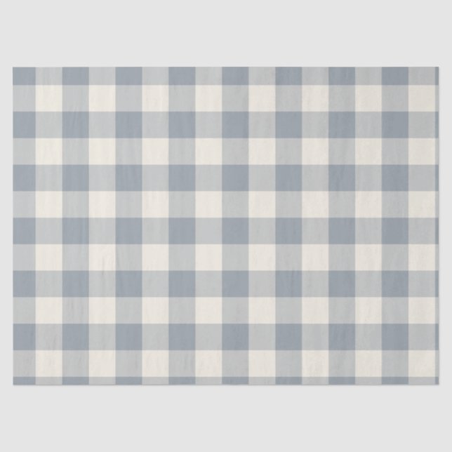 Little One Buffalo Check - dusty steel gray Seidenpapier (Vorderseite)