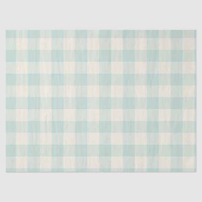 Little One Buffalo Check - soft teal Seidenpapier (Vorderseite)